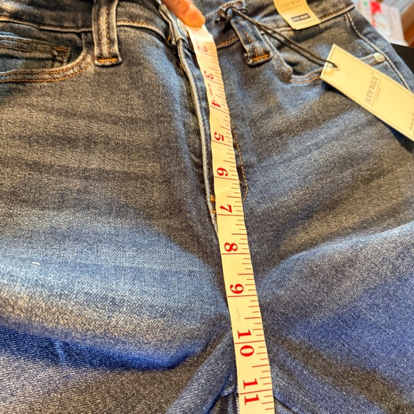 Judy Blue Wide Leg Cargo Jeans Size  5/27 Dark Blue NWT JB88725 DK High Waist - Picture 8 of 11